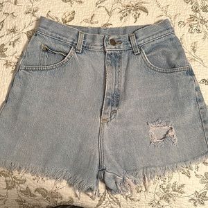 High waisted Vintage distressed Lee shorts Size 27